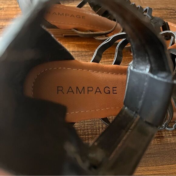 Rampage Ram-Santorini Gladiator Open Toe Sandal with Zipper and Buckle Size 9M - Picture 8 of 16